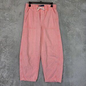 Gap pink drawstring waist, pull-on barrel pants. size S
